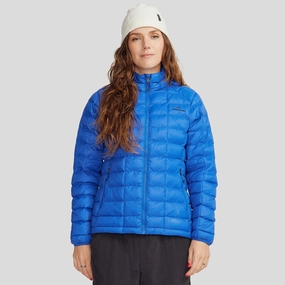 Women's Heli Insulated Jacket - Peak Blue Snap Closure System Full Zip Closure