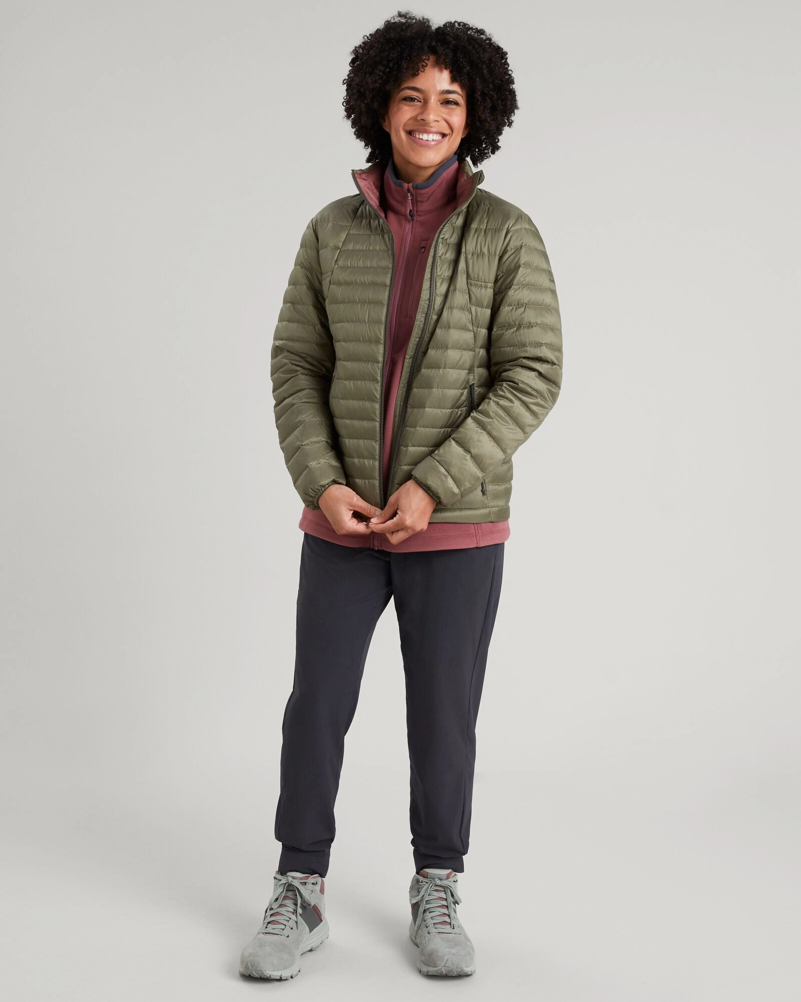 Warm Lining Women's Heli R Down Jacket - Beech