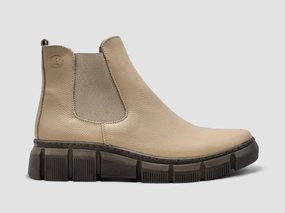 Women's Helios Echo Fleece-Lined Leather Boots - Beige Outdoor Daily Waterproof Adventure Seeker