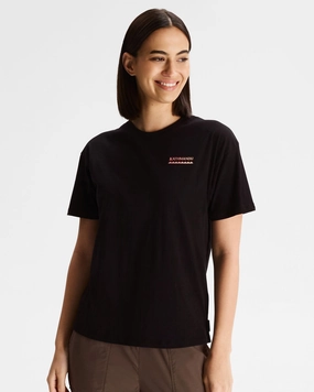 High Stretch Fabric Women's Heritage Organic Cotton T-shirt - Black