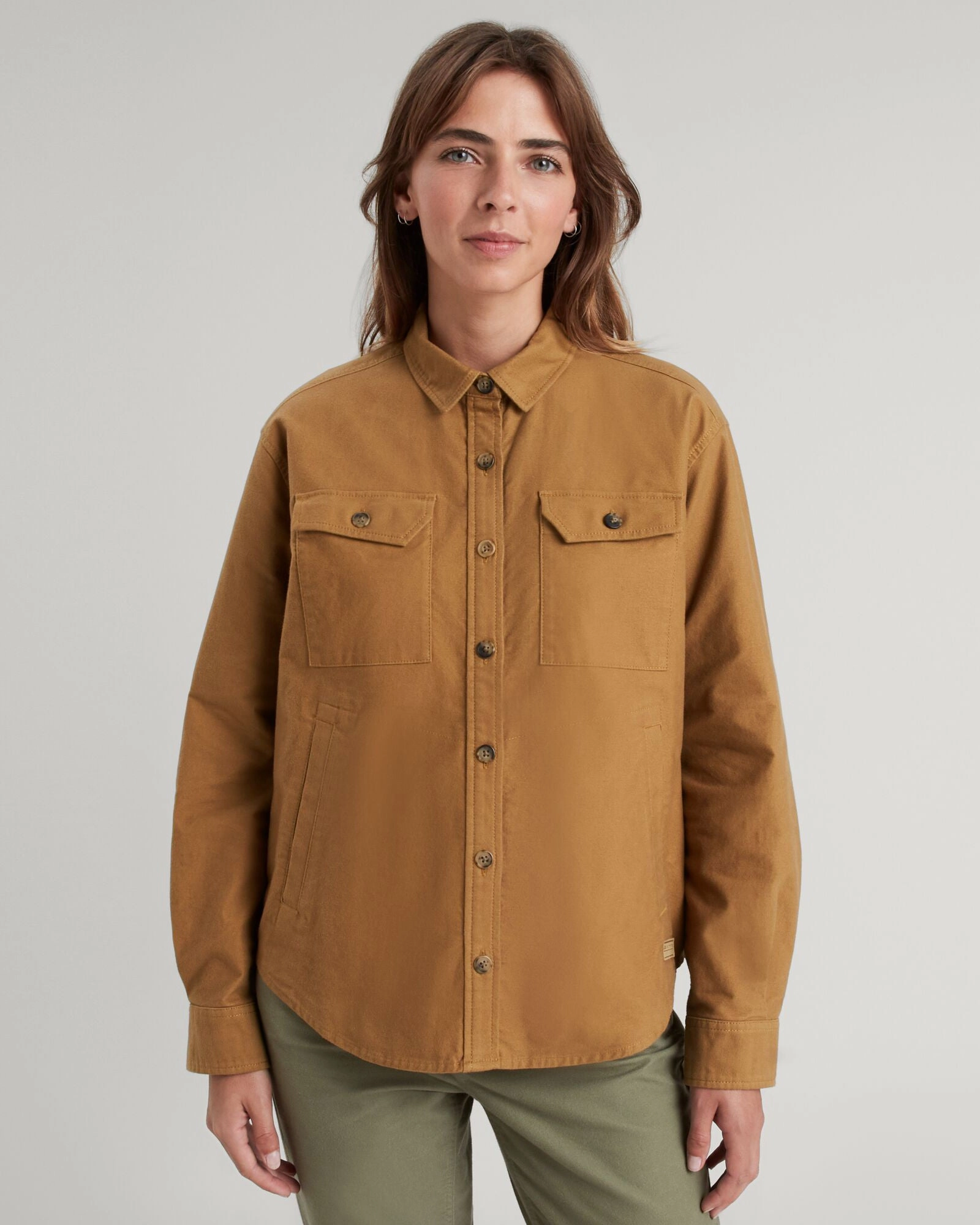 Camping Essential Women's Huntly Moleskin Long Sleeve Shirt - Canvas
