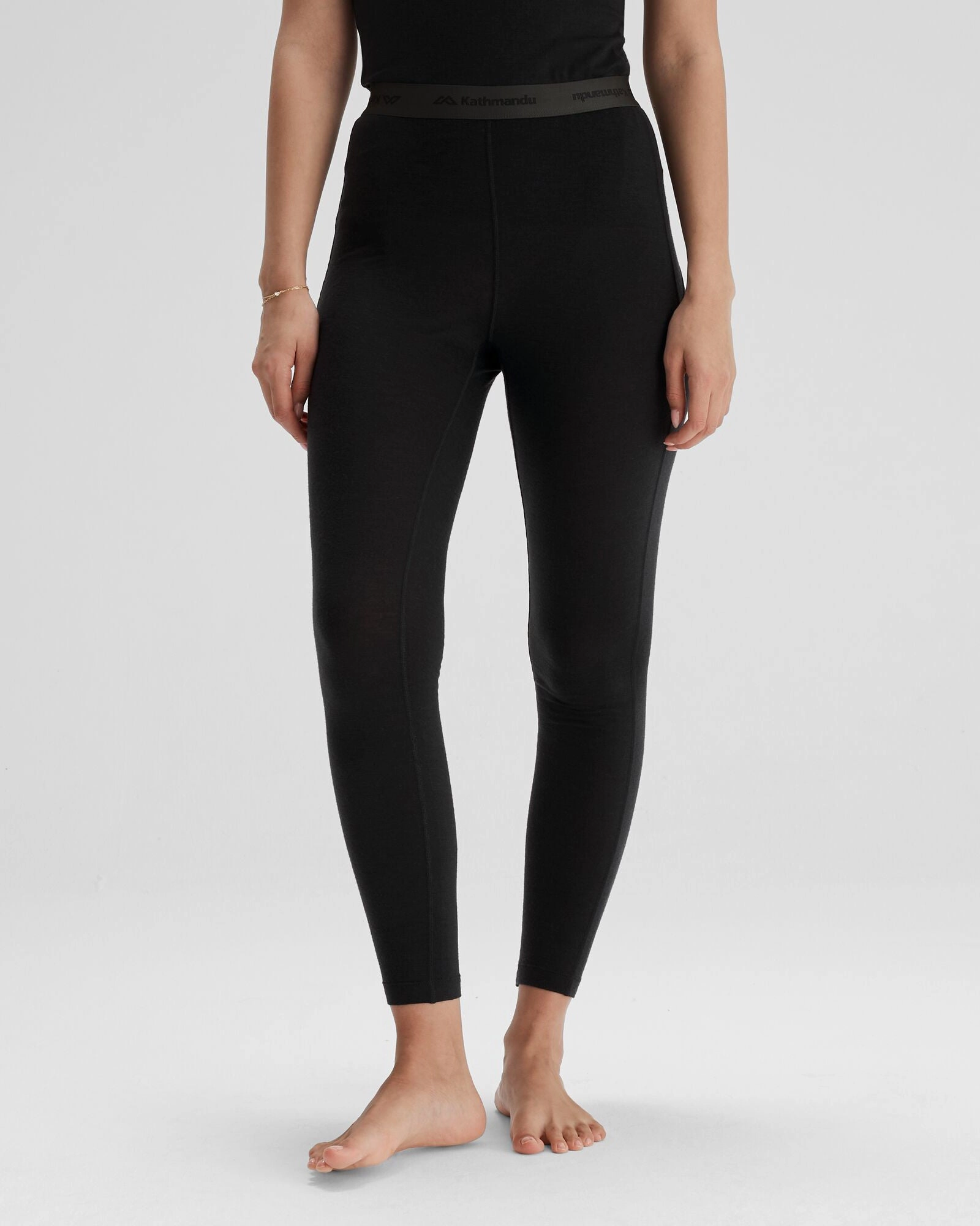 Calm Fit Soft Fabric Women's K-Merino 125 Baselayer Leggings - Black Stingray