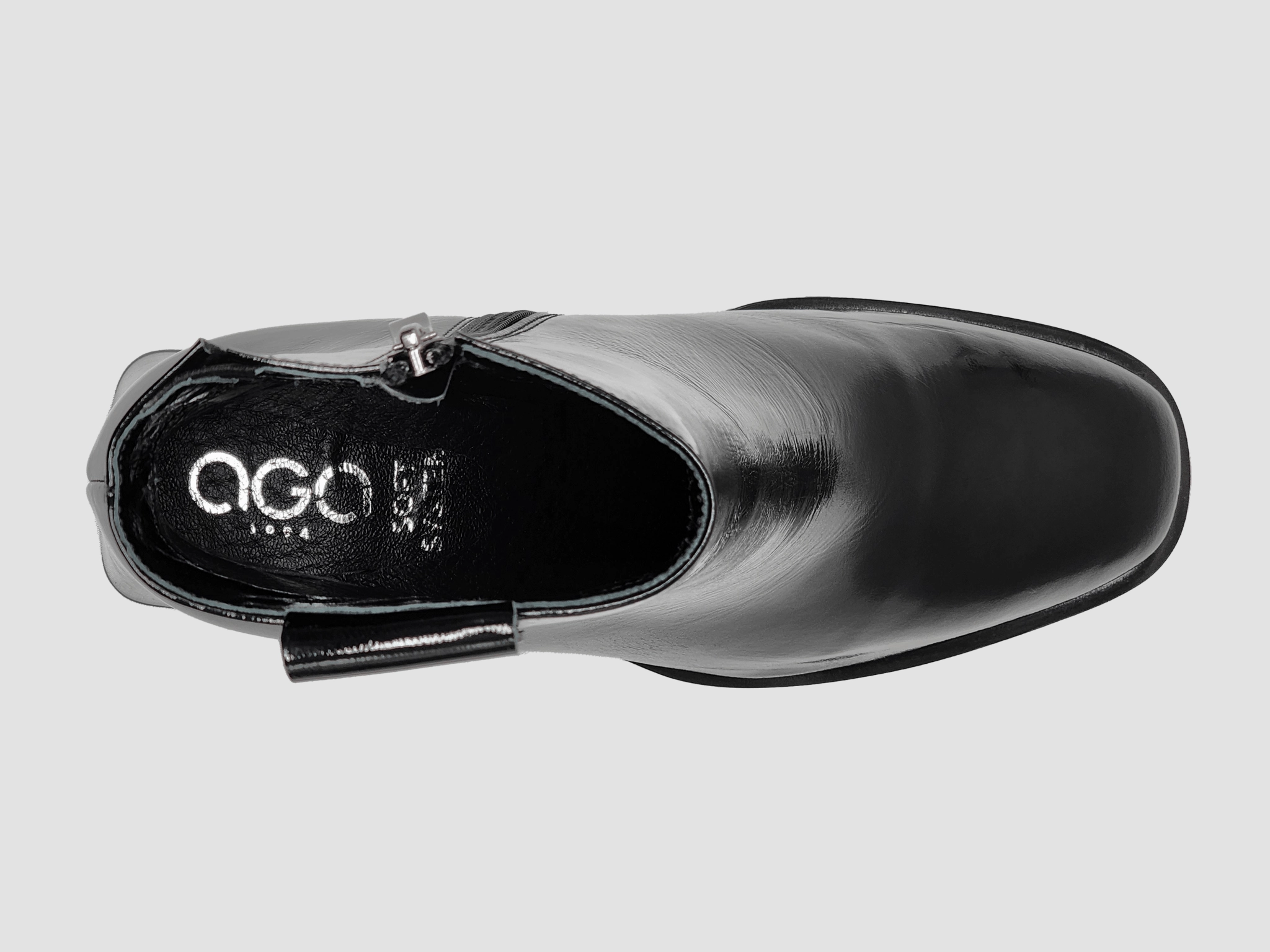 Heavy Duty Street Sound Women's Karolina Leather Booties - Shiny Black