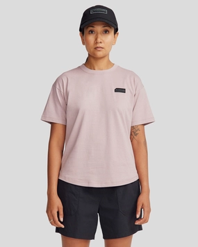 Women's Logo Organic Cotton T-shirt - Light Thistle AdaptiveFitFabric NonRestrictiveCollar