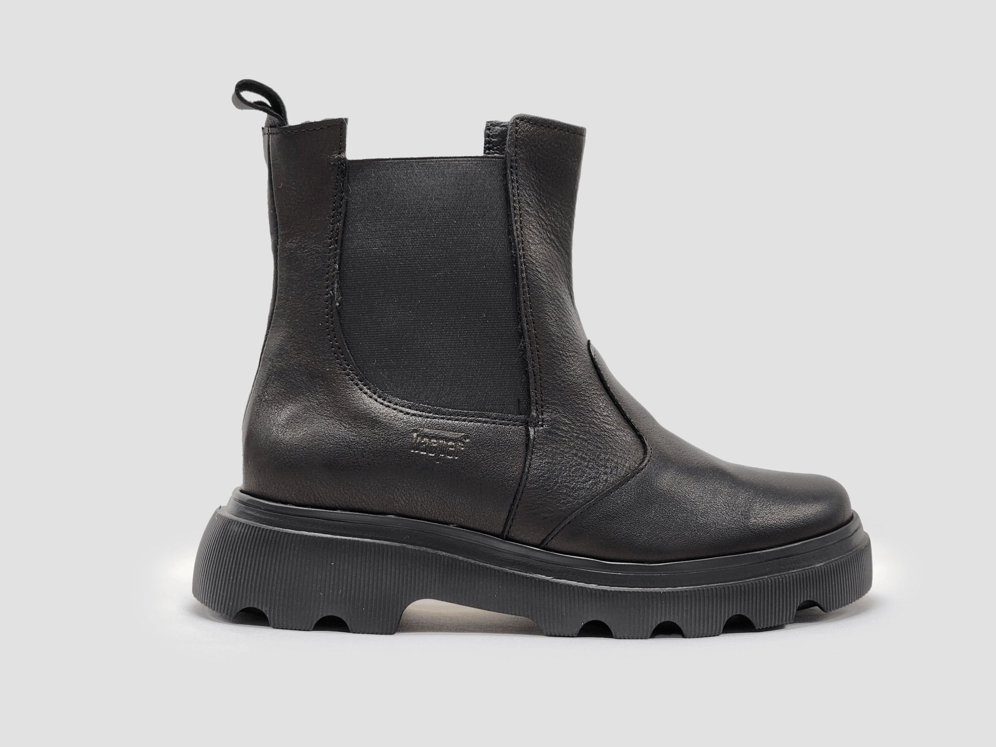 Dynamic Flex Construction Impact Dispersing Sole Women's Modern Insulated Zip-Up Chelsea Leather Boots - Black