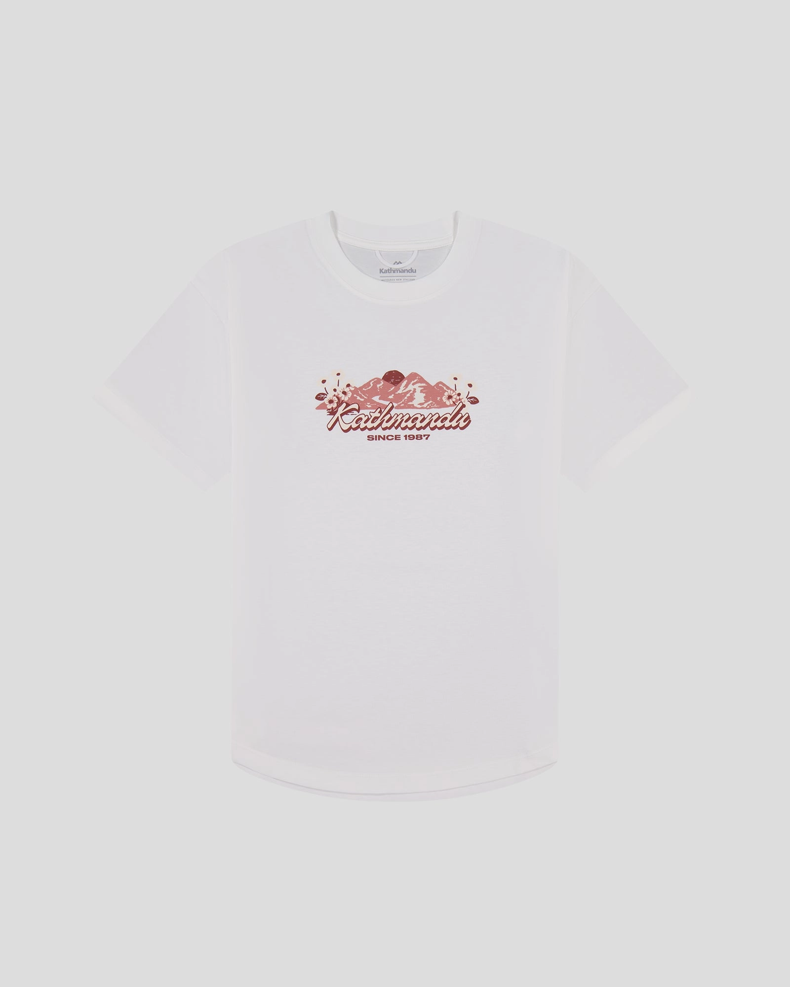 Women??s Mt Cook Lily Organic Cotton T-Shirt - White ButterSoft Handfeel Casual Jacket