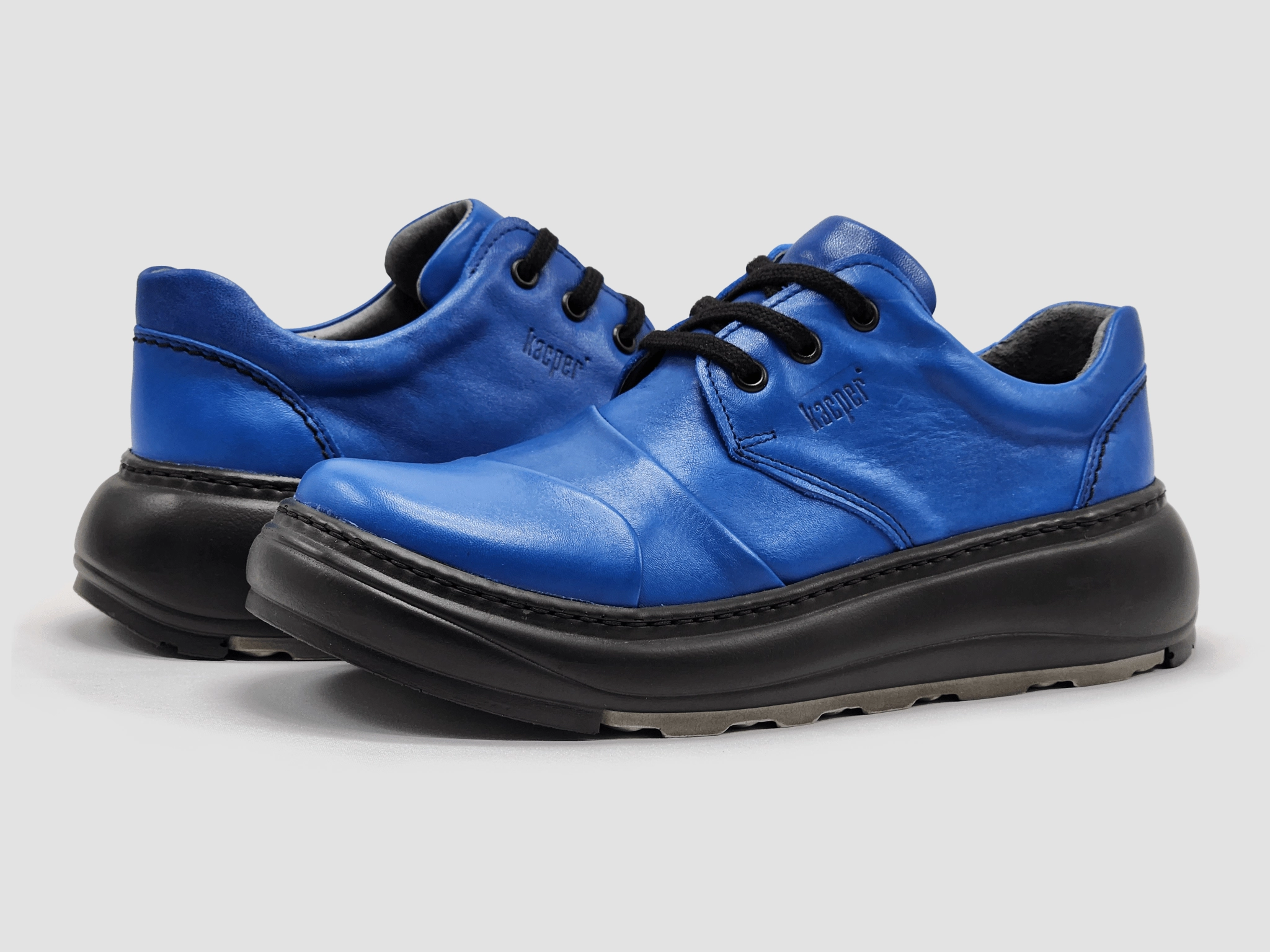 Ankle Support Smooth Motion Transition Women's Retro Leather Shoes - Blue