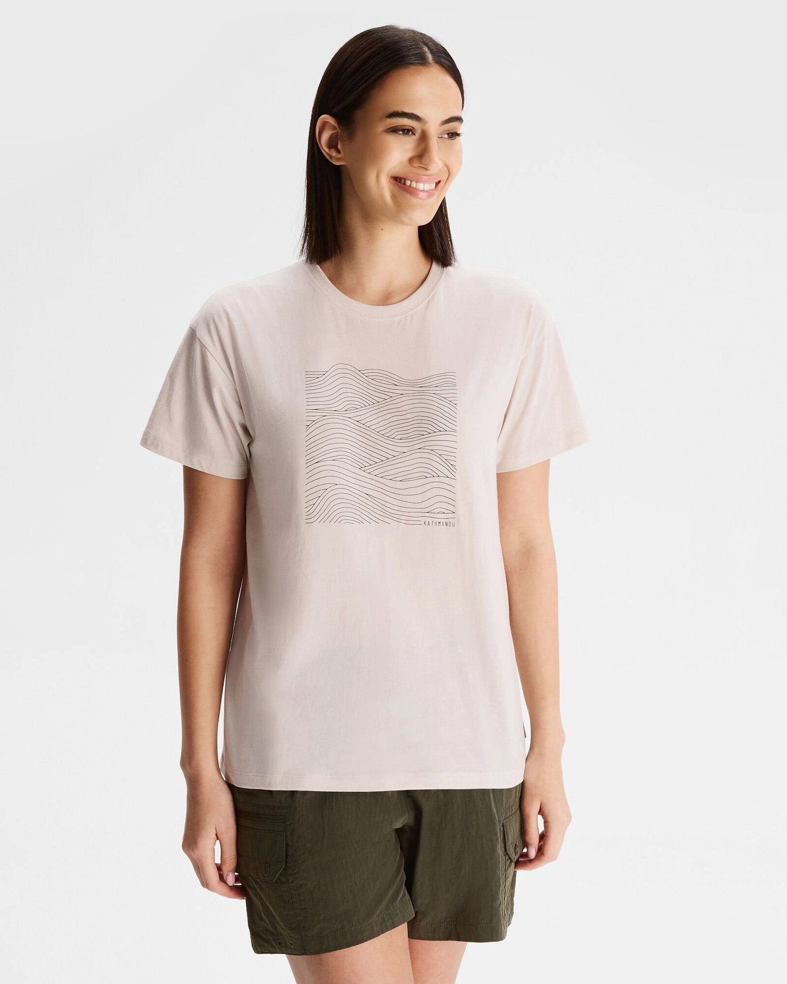StainRepellentCoating Women's Ripple Organic Cotton T-shirt - Shroom
