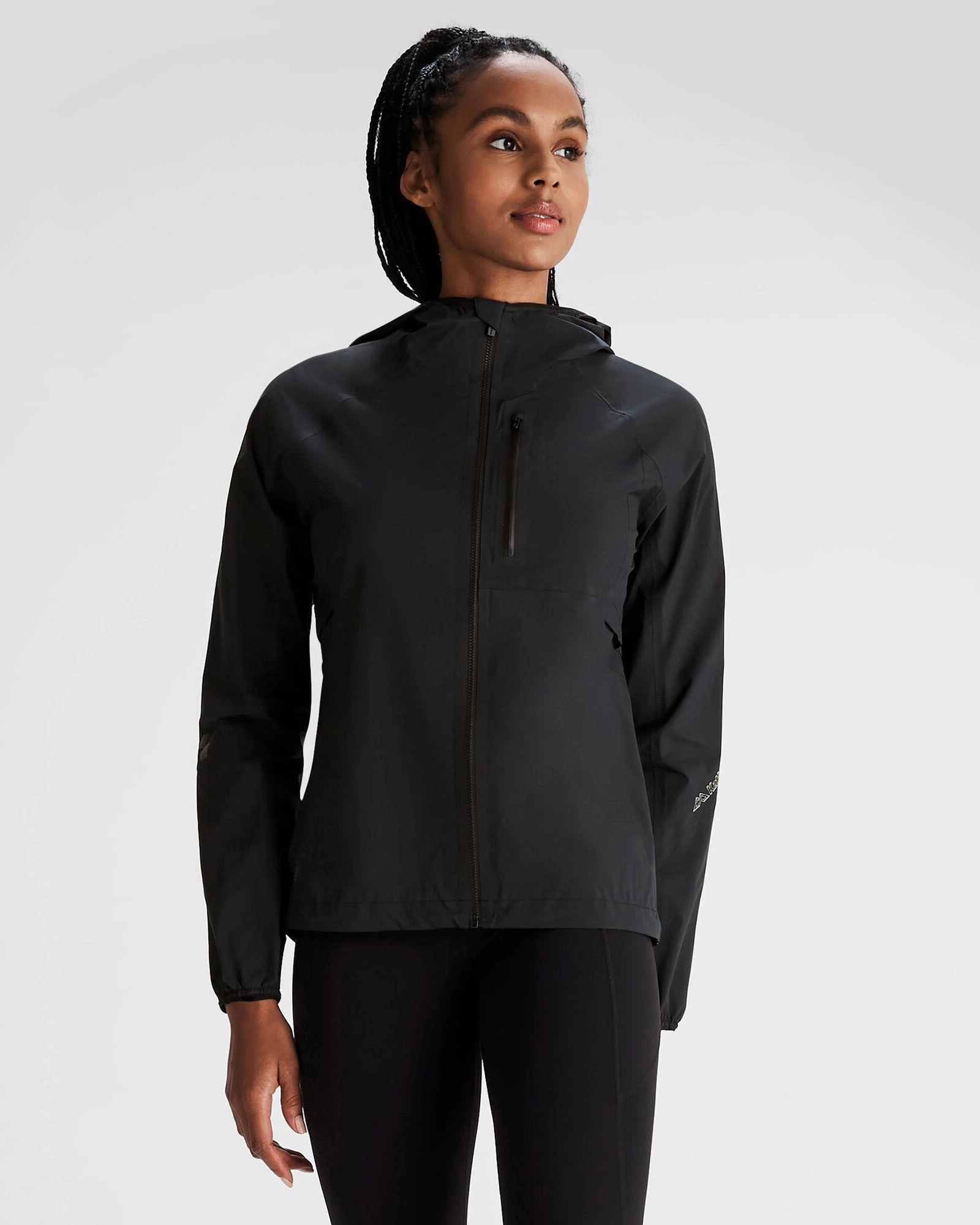Women's Seeker 2.5L Rain Jacket - Black Stingray Clean Street Look