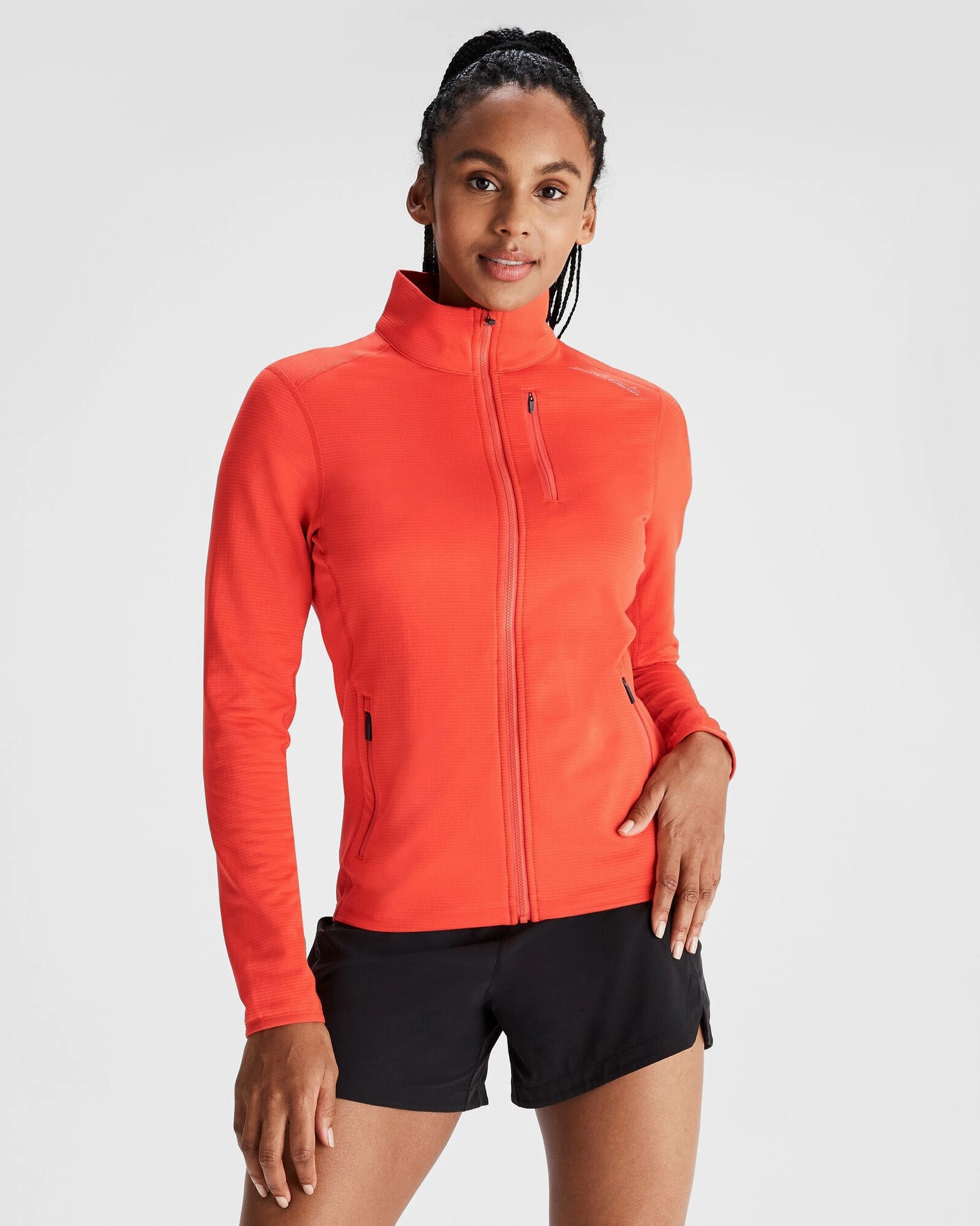 Rugged Daily Style Non Restrictive Fit Women's Seeker Fleece Jacket - Hut Orange