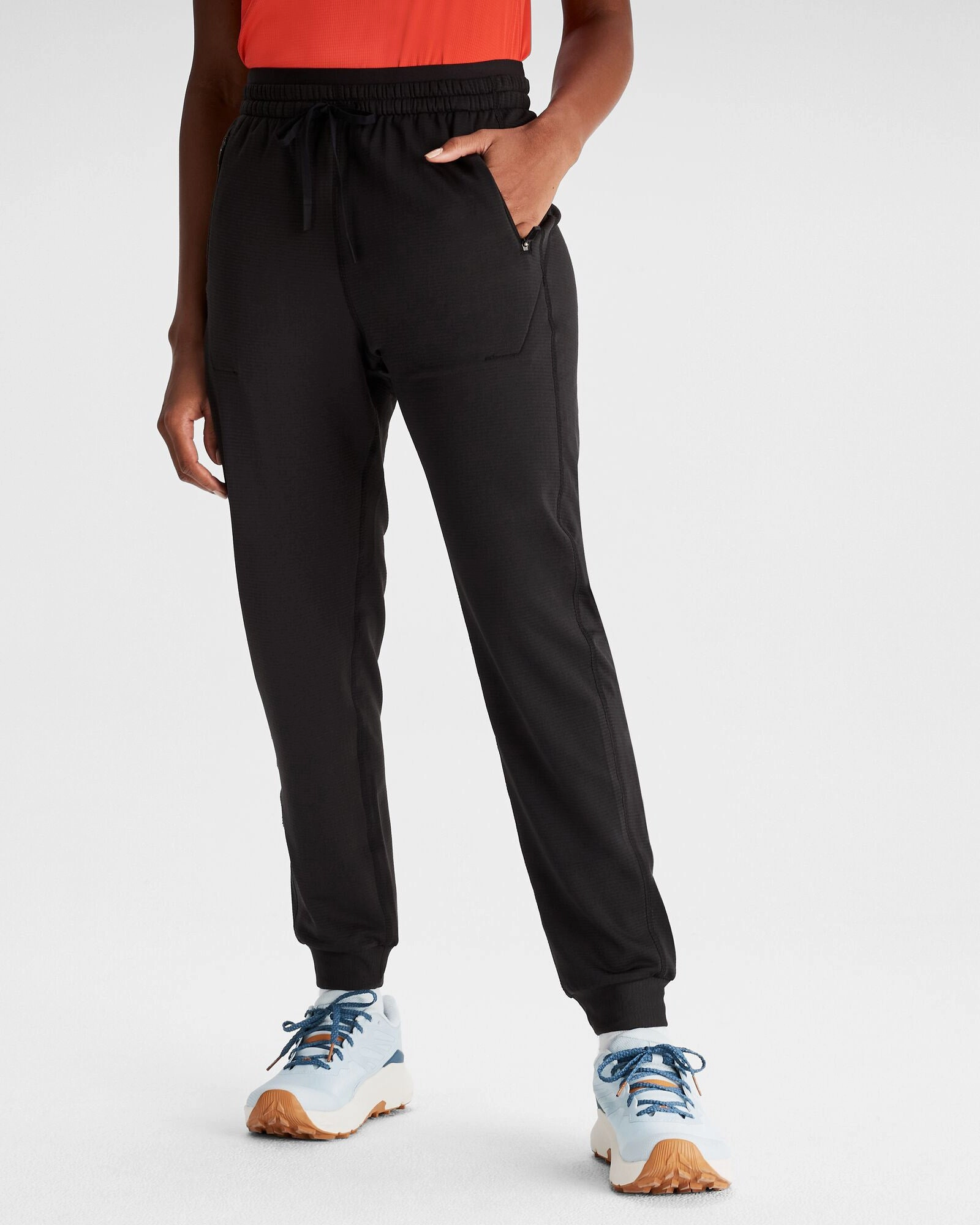 Outdoor Lover Morning Stretch Women's Seeker Fleece Joggers - Black Stingray