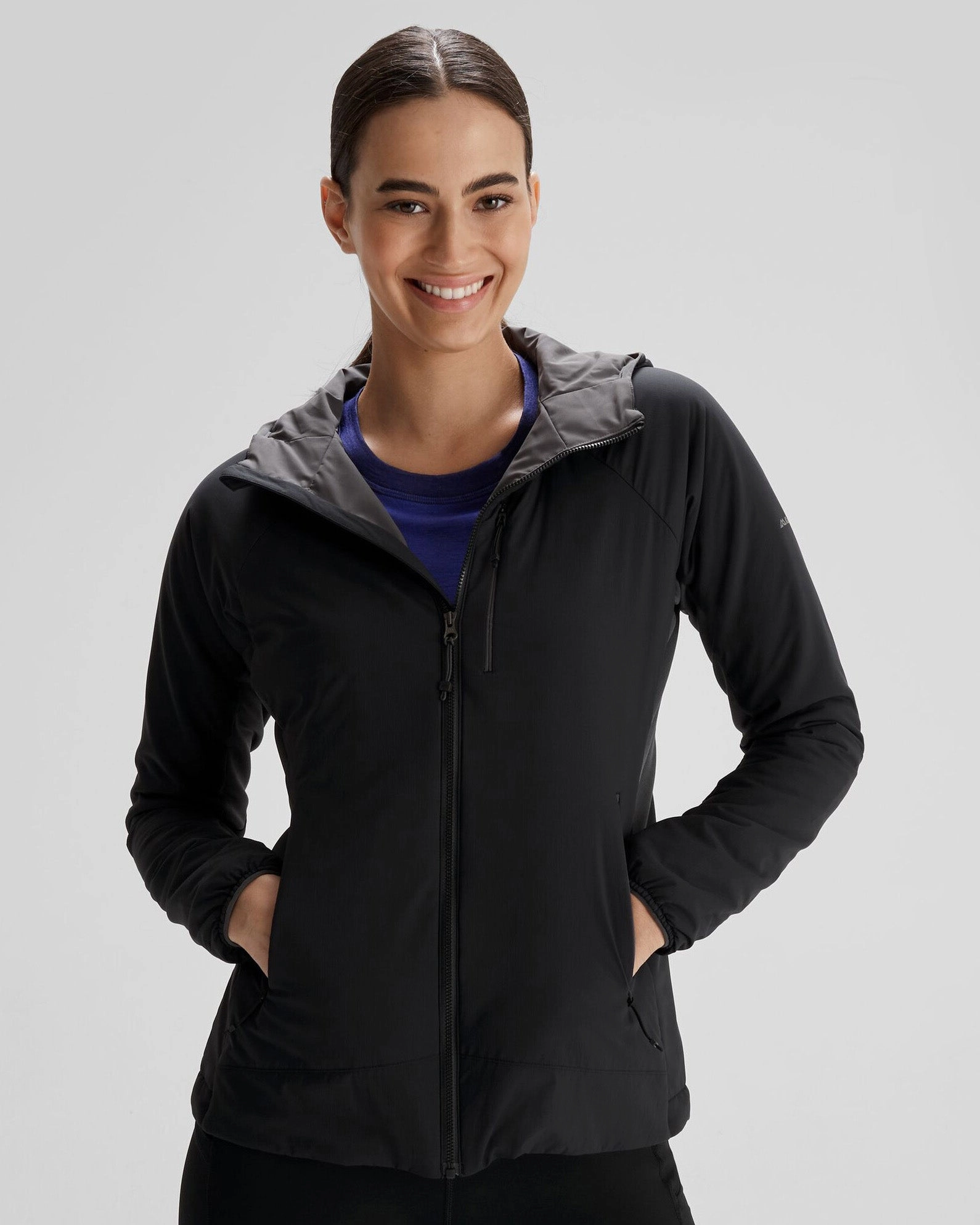 Women's Seeker PrimaLoft? Active Hooded Jacket - Black Stingray Noise Reduciting Fabric WaterRepellentFabric