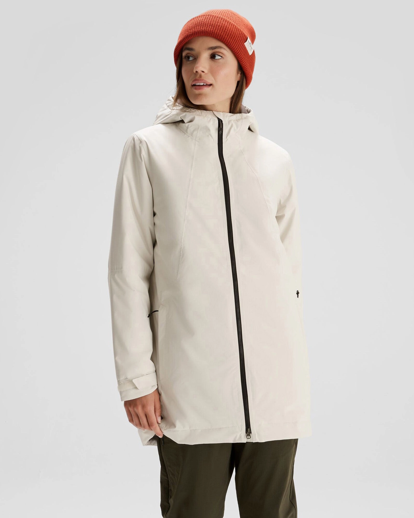 Statement Outerwear Ergonomic Cut Women's Trailhead 2L Insulated Rain Parka - Natural