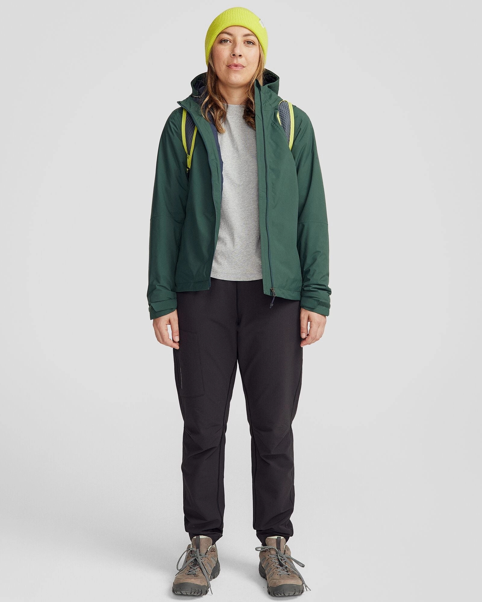 understated look AntiSnag Lining Material Women's Trailhead 2L novaLOFT Rain Jacket - Deep Forest