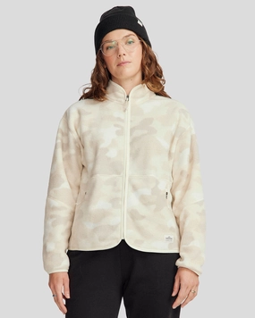 RubberizedTrim Women's Trailhead Fleece Jacket - Natural Tree Camo Print