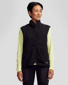 Women??s Trailhead Fleece Vest - Black Stingray fall season