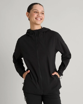 Reinforced Zippers Women's Trailhead Stretch 2.5-layer Rain Jacket - Black Stingray