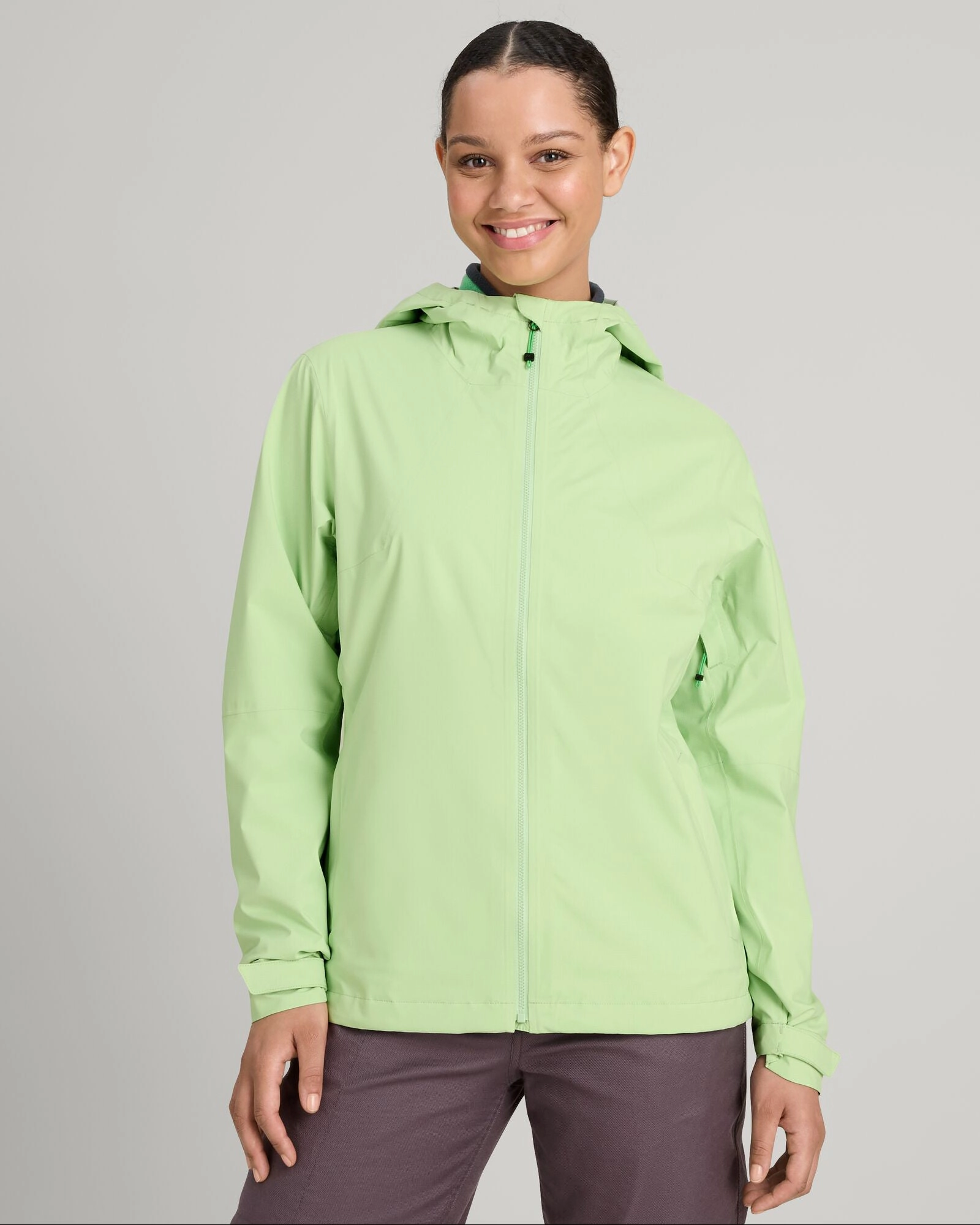 Relaxed Daily Style Odor Control Fibers Women's Trailhead Stretch 2.5-layer Rain Jacket - Glowy