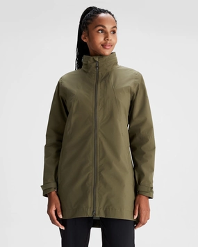 Minimal Travel Look Thermal regulation Women's Trailhead Stretch 2.5-layer Rain Parka - Light Moss