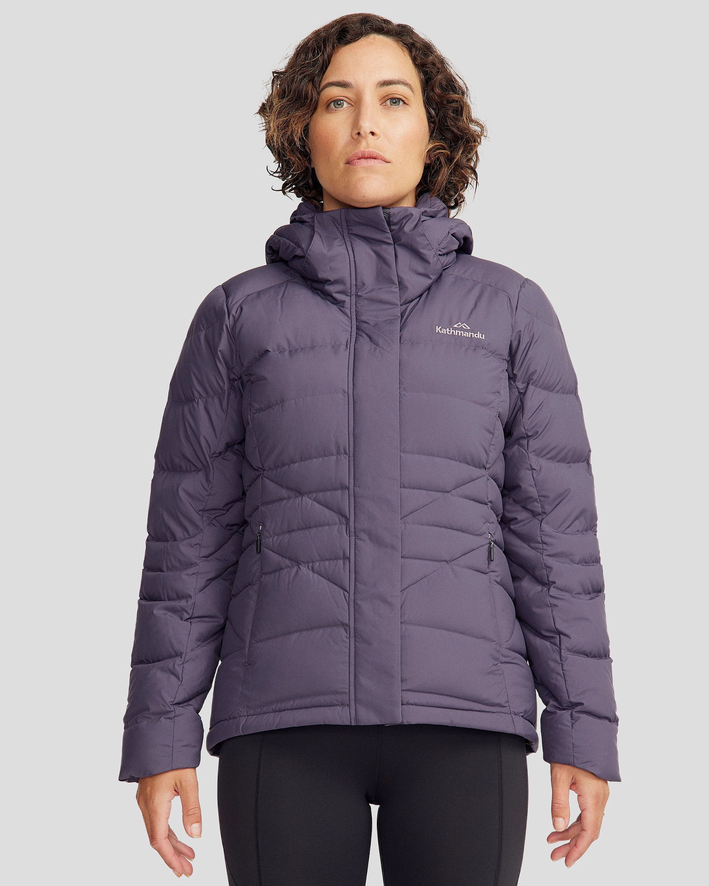 retro look Convertible Silhouette Women's Winterburn Hooded Down Jacket - Orbit
