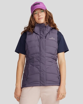 Heat Sealed Zippers Women's Winterburn Hooded Down Vest - Orbit