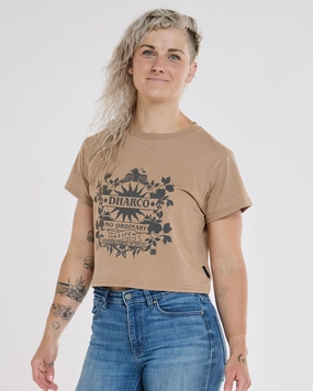 Comfy Vibe Womens Cotton Crop | Dust