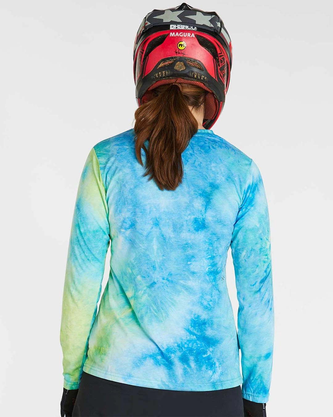 Womens Long Sleeve Tech Tee | Tie Dye Chill Mode