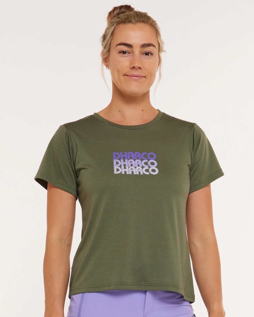 Womens Short Sleeve Tech Tee | Garigal Green Easter