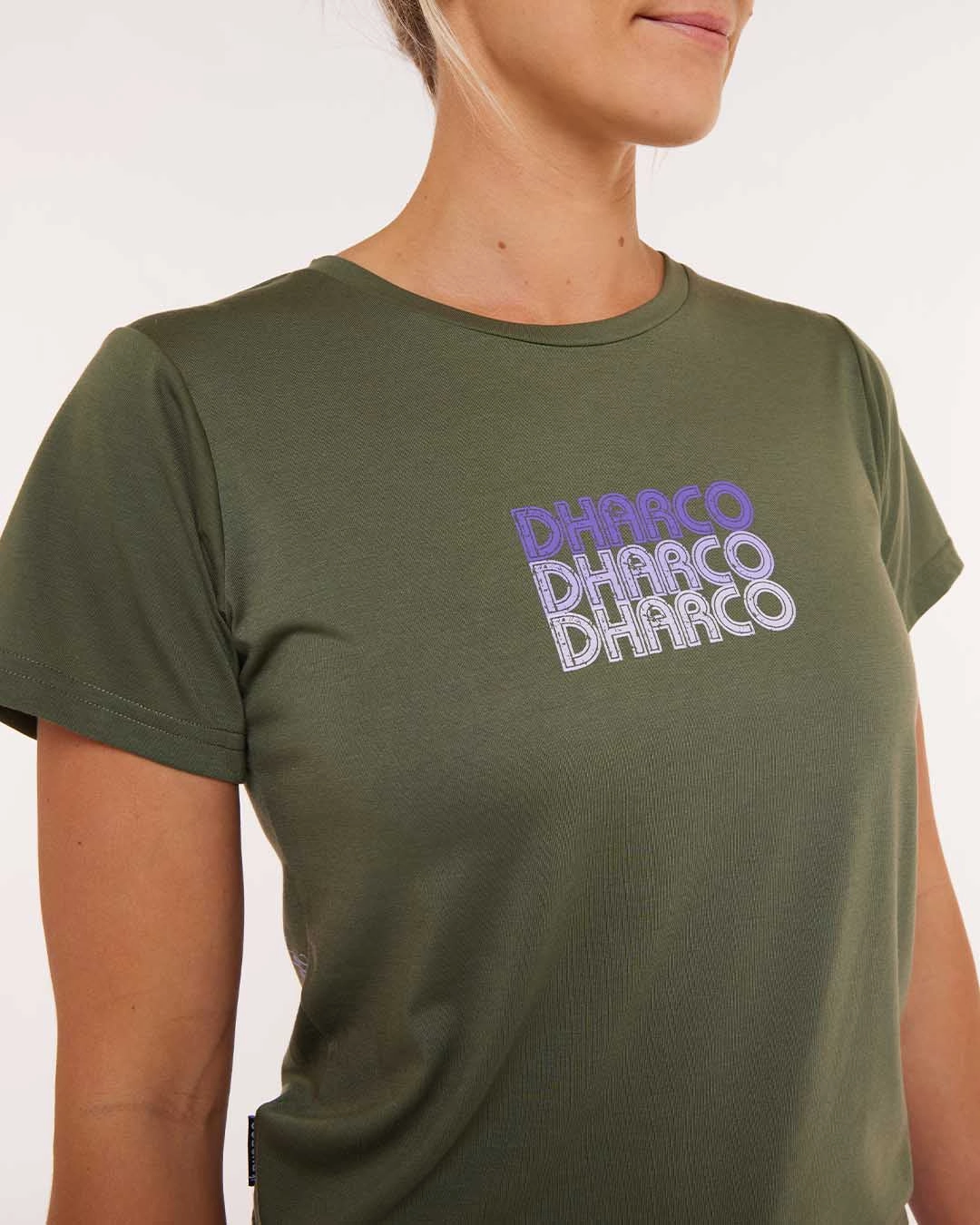 Relaxed Wearable Womens Short Sleeve Tech Tee | Garigal Green