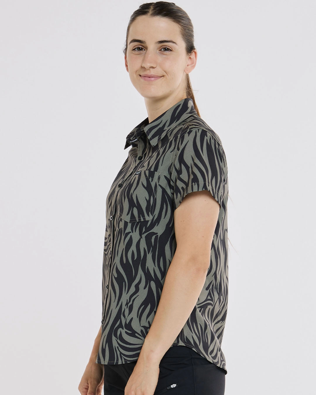 Womens Tech Party Shirt | Cypress Trendy Pattern Casual Layer