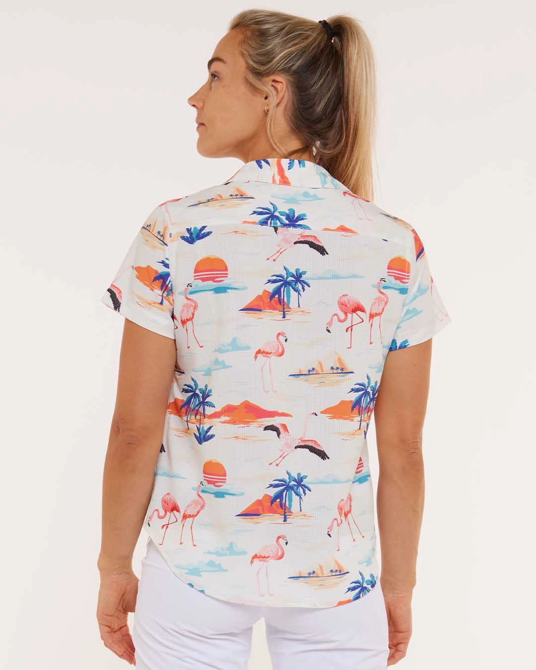 Unstructured Shoulder Womens Tech Party Shirt | Jessie