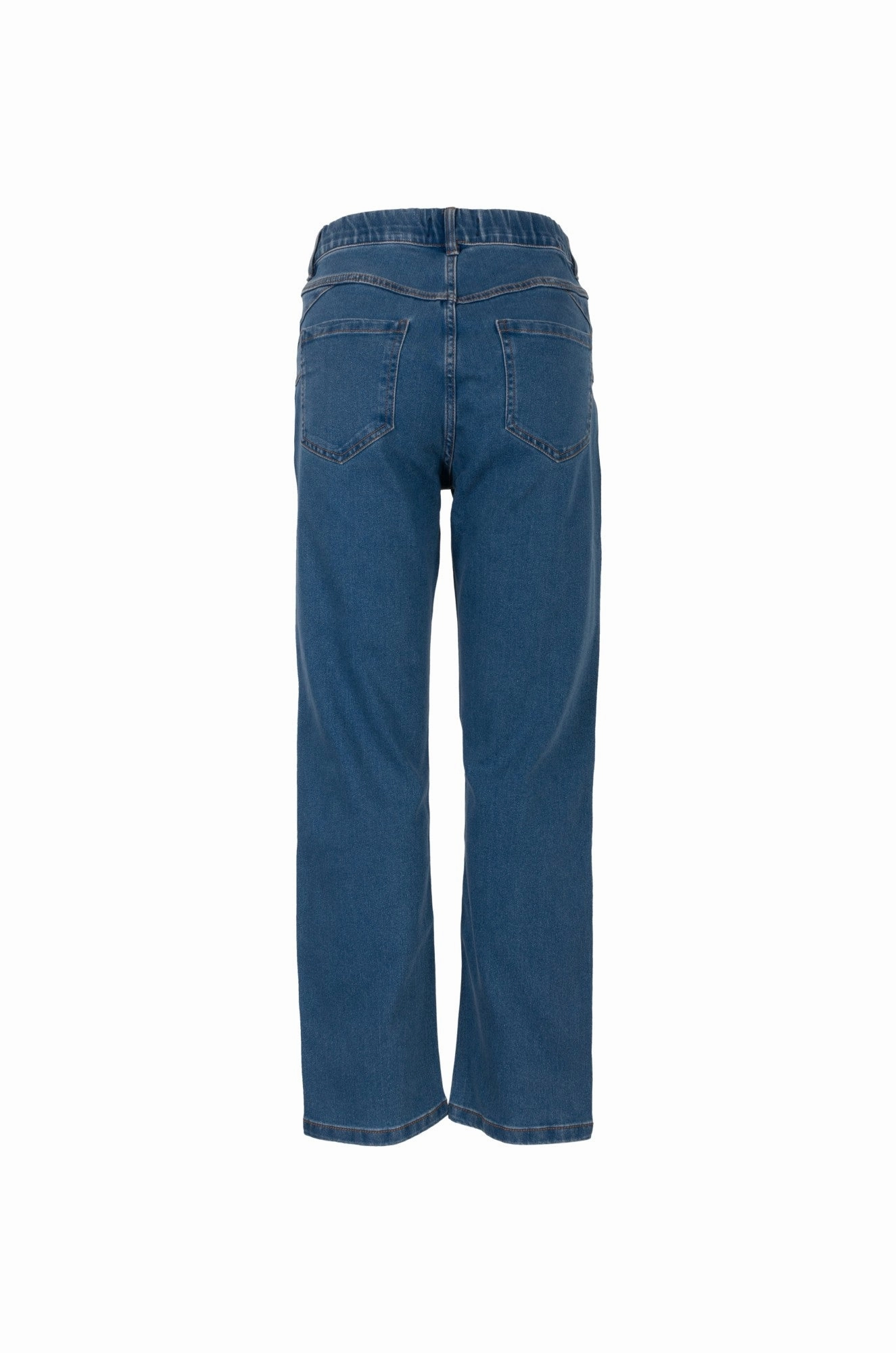 Eco Friendly Production Relaxed Fit Design Wonder Denim Short Jeans | MID INDIGO | 6622B1