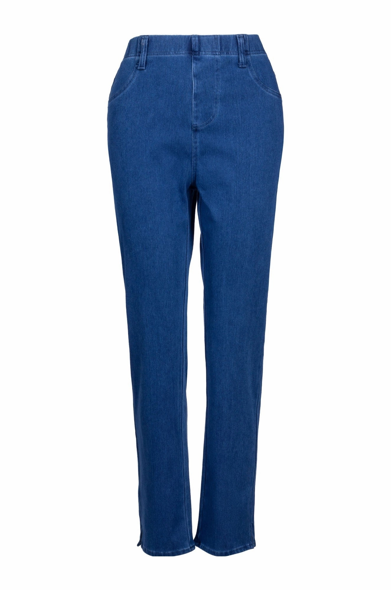 Stylish Daily Wear Parent Style Casual Morning Stroll Wonder Stretch Denim Short Jeans | MID BLUE | 6942B1