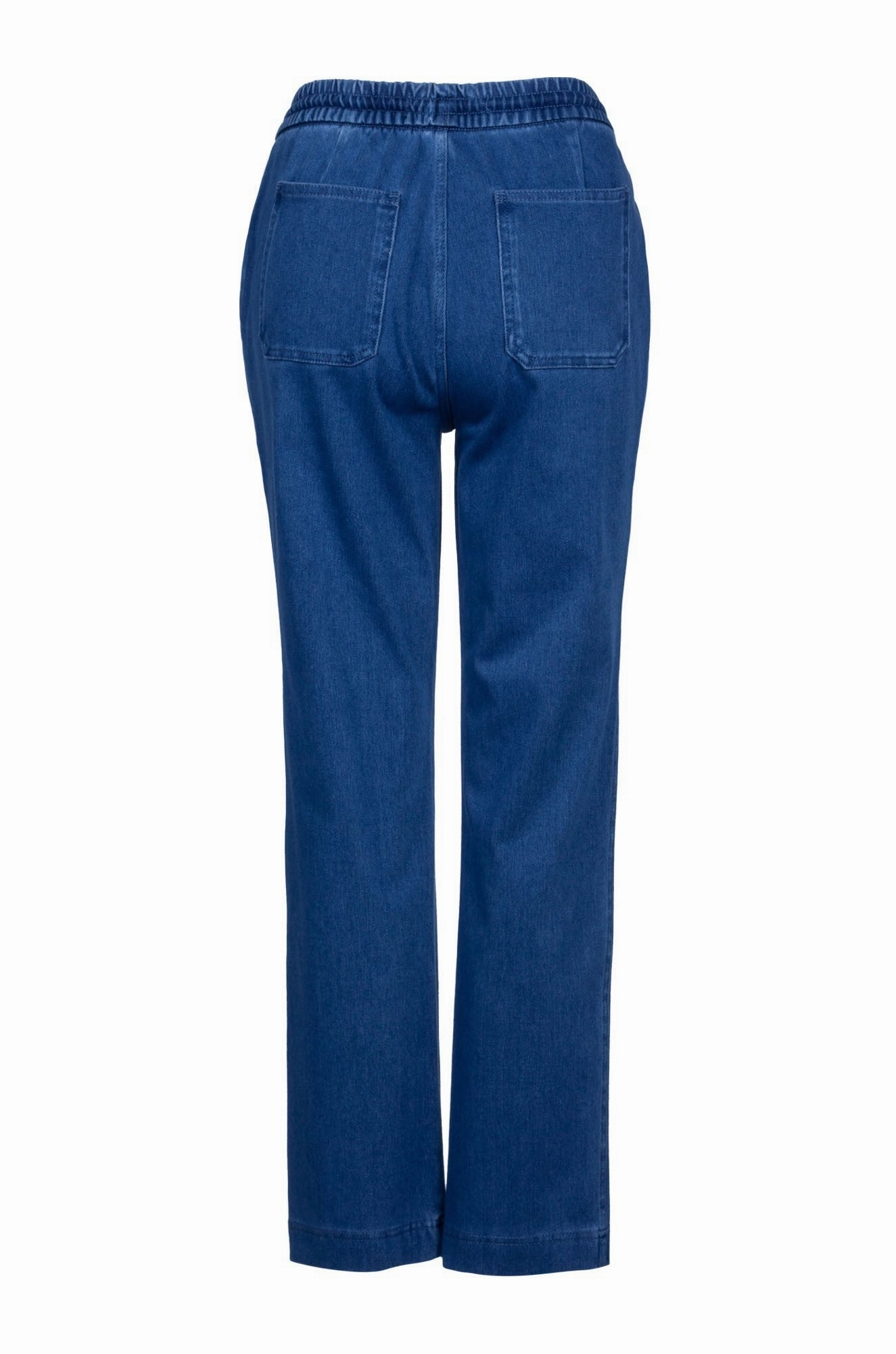 Wonder Stretch Denim Short Jeans | MID BLUE | 6944B1 Everyday Fashion Textured Loose Luxury