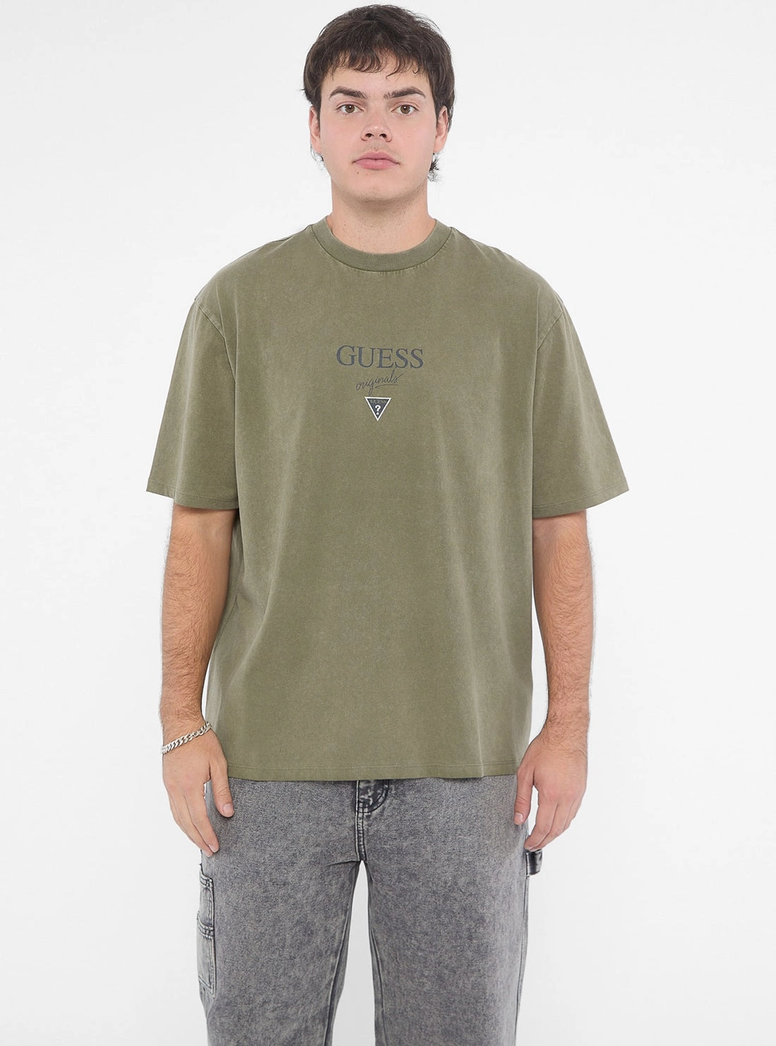 GUESS Originals Printed Baker T-Shirt Casual Wear Relaxed Sweatshirt