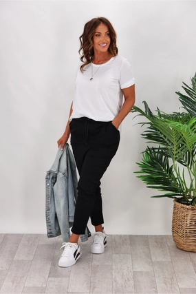 Hiking Trail Mesh Panel Betty Basics Jade Pants Black