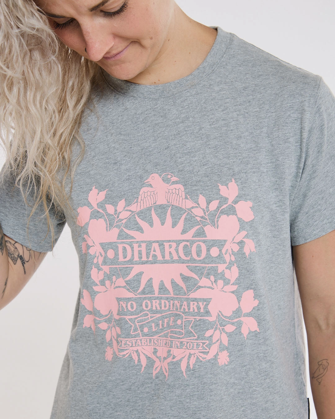 Womens Cotton Tee | Grey Marble Fashion Essential