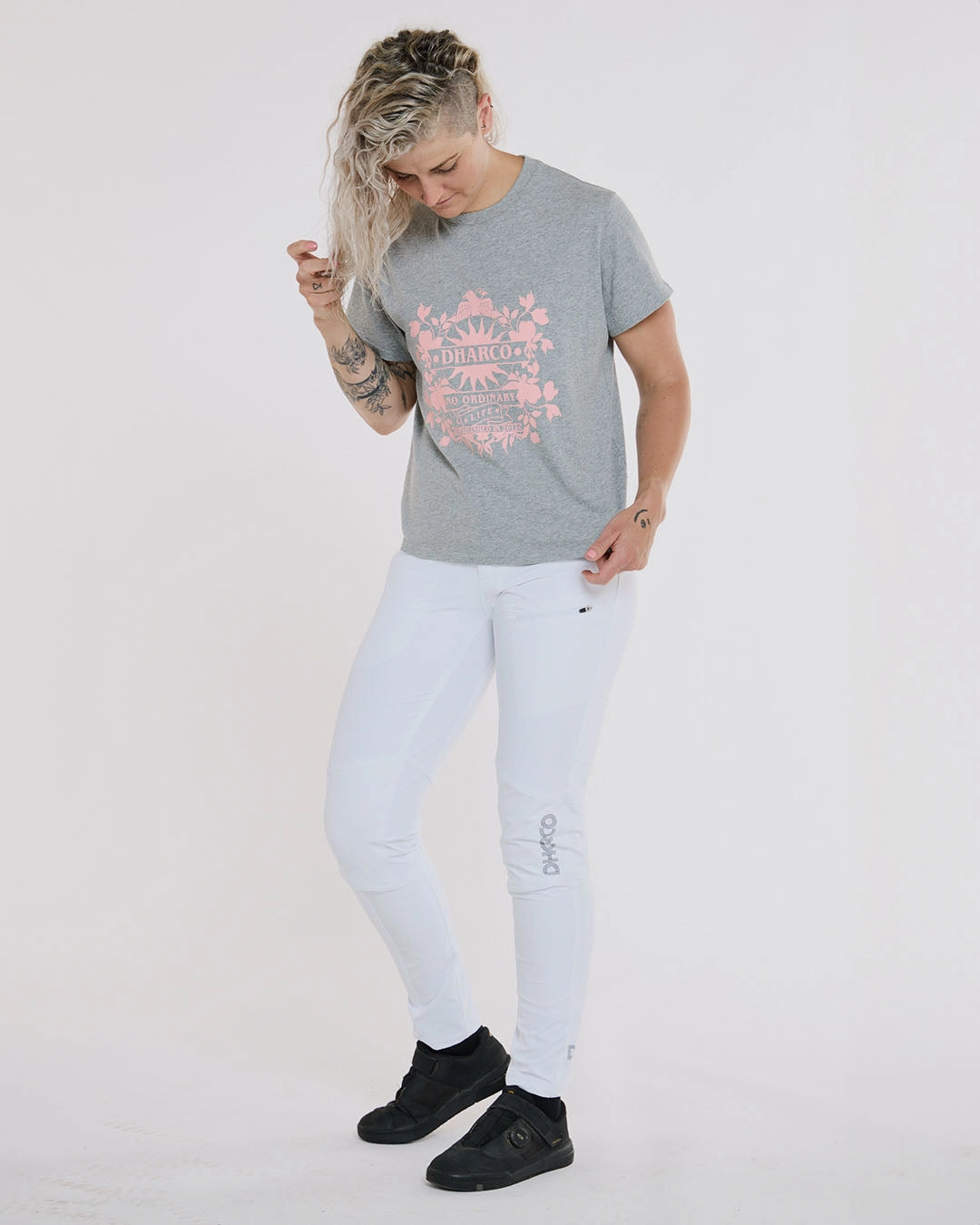 Womens Cotton Tee | Grey Marble Light Outfit baby shower
