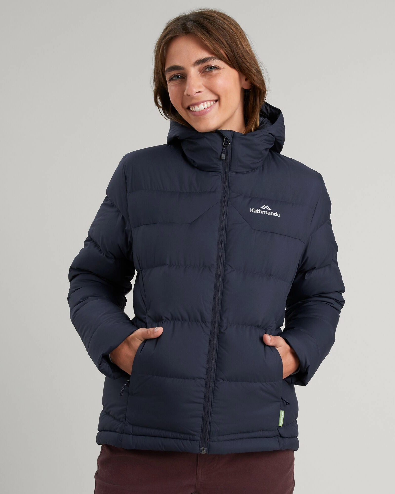Glove Compatible Cuffs Women's Epiq Hooded Down Jacket - Midnight Navy